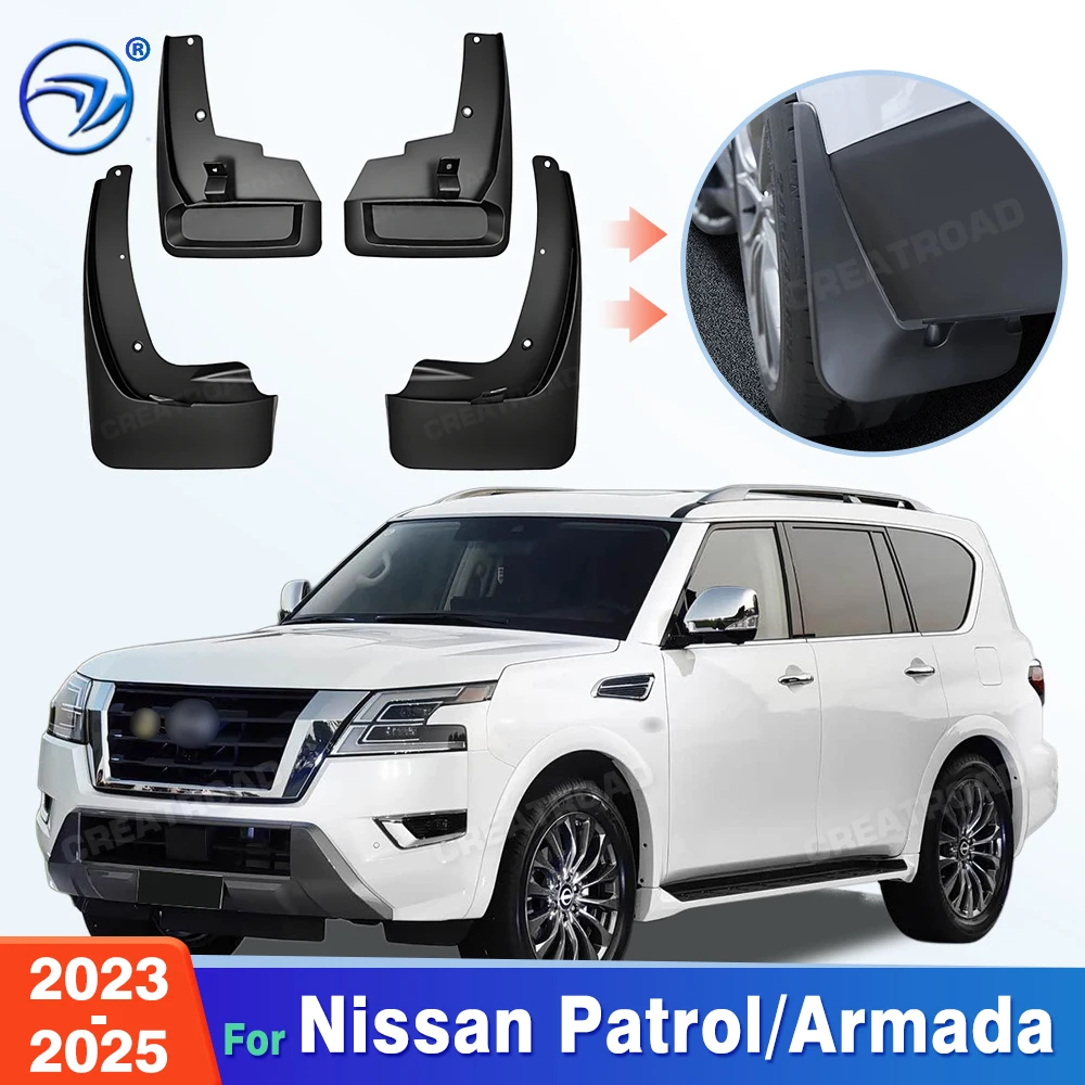 For Nissan Patrol/Armada 2023 2024 2025 Fender Mudflaps Splash Guards Mudguards Mud Flaps Car Accessories
