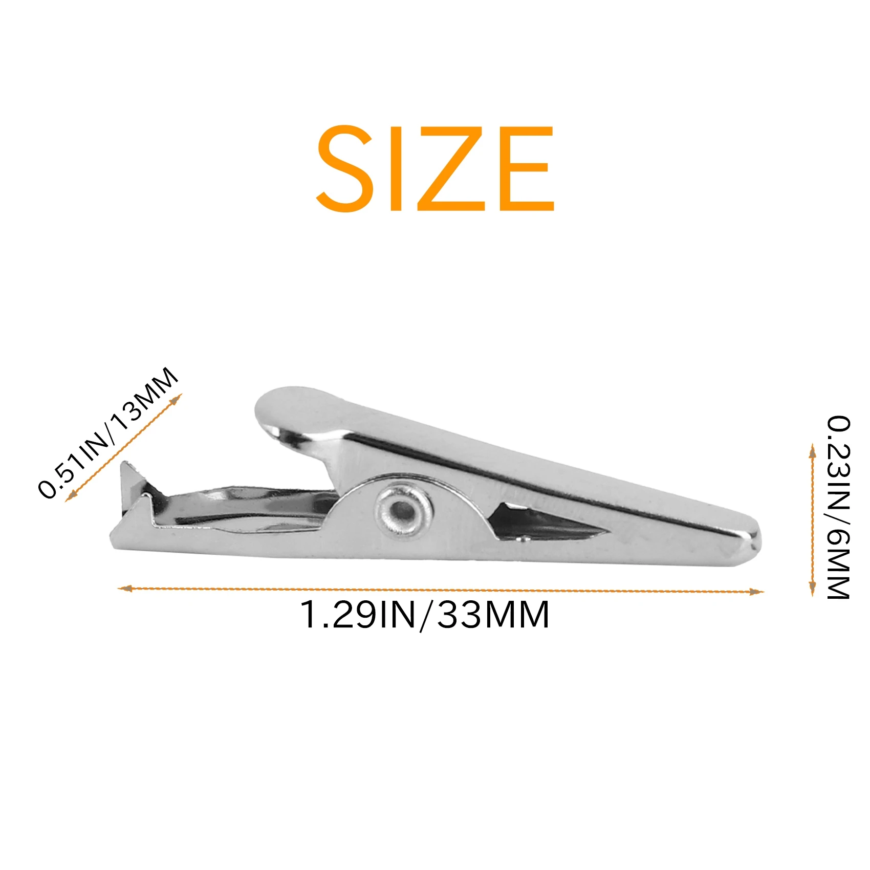 50 Pcs Silver Tone Metal Alligator Clip Crocodile Clamps