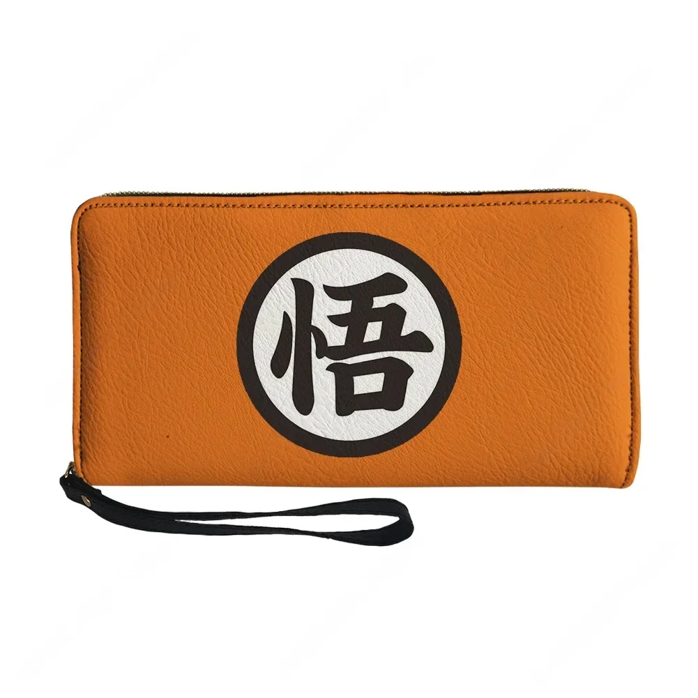 Hot Dragon Master Goku Logo Custom Wallet Purse Anime Mens Womens Zipper Long Wallets Double Print  Portable Wallet Gift Bag