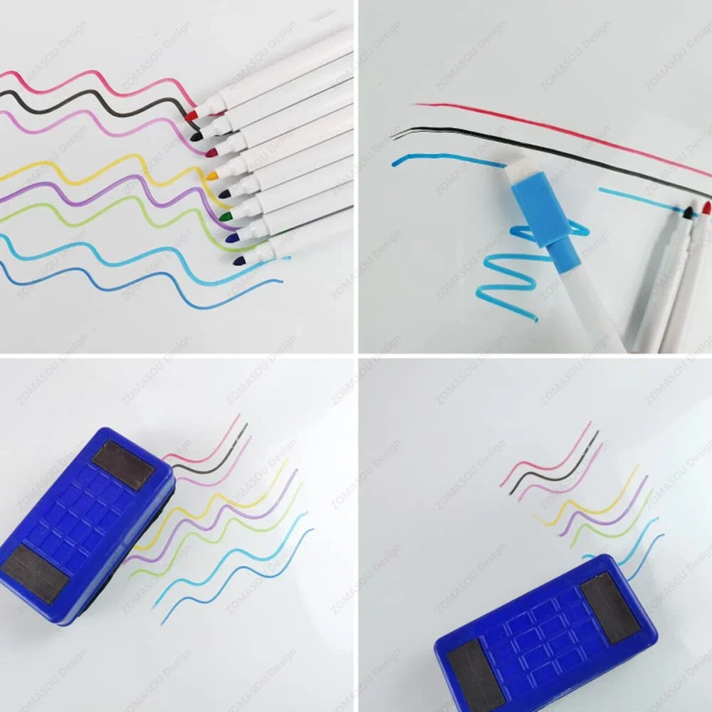 1–48 Stück magnetischer löschbarer Whiteboard-Stift, Farboptionen, Nummerierung, Schreibwaren, Büro, Lehrmittel für Tafel, Studenten, Notizen – Detail 8