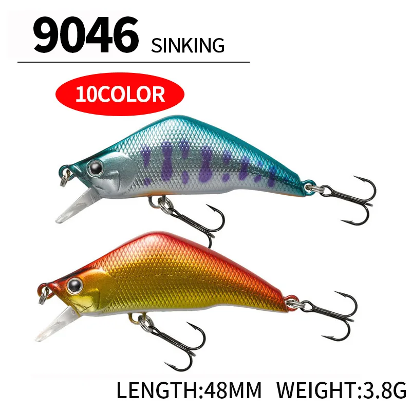 

Minnow Fishing Lure 48mm 3.8g Trolling Wobblers on Pike Crankbait Iscas Artificial Hard Bait Peche Carp Tackle Pesca