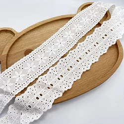 1 yard double perforated can be worn ribbon embroidery floral European style DIY lace accessories