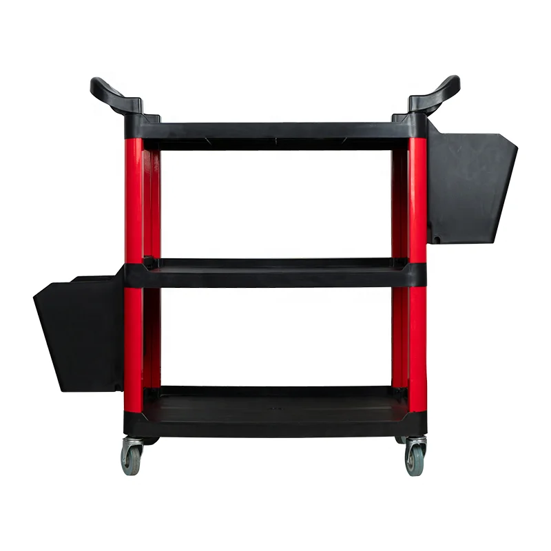 3 Layers Trolley Cart Wheels Car Beauty Mechanics Tool Trolley Workshop Garage Tool Cabinet Tool Trolley