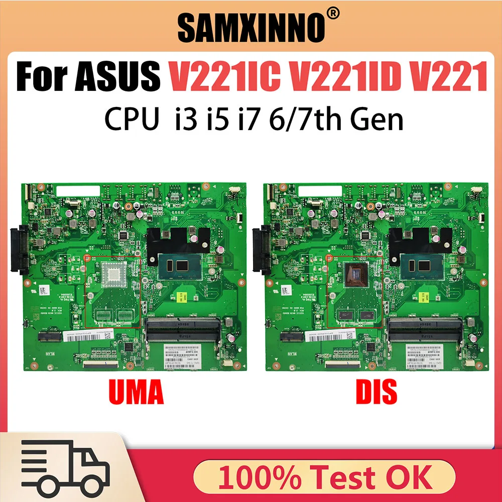 

V221IC Notebook Mainboard For ASUS Vivo AiO V221ID V221 V221ICUK Laptop Motherboard CPU i3 i5 6th 7th Gen 930MX