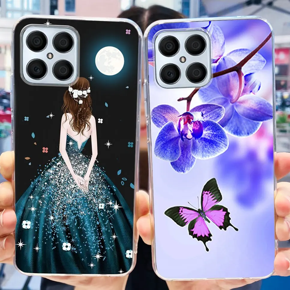 NEW For Honor X8 4G Case Cartoon Astronaut Butterfly TPU Soft Silicone Clear Cover For Huawei Honor X8 X30I X30i 4G Phone Case