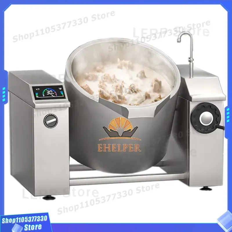 Commercial Large Capacity Electromagnetic Heating Pot Industrial Boiling Cooker for Central Kitchen Restaurant Canteen Use