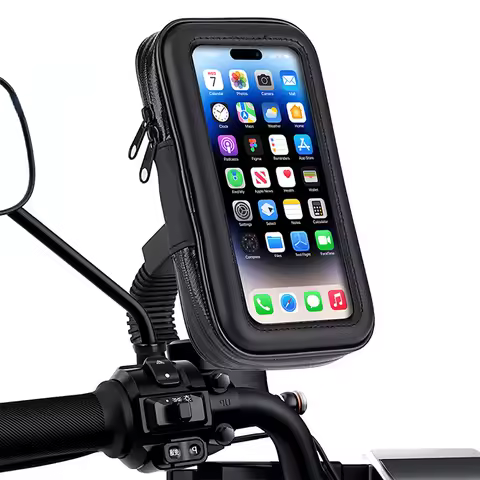 Waterproof Bicycle Phone Holder Motorcycle Bike Handlebar Phone Case Bag for iPhone 15 Pro Max 14 Samsung Bike Phone Stand Mount