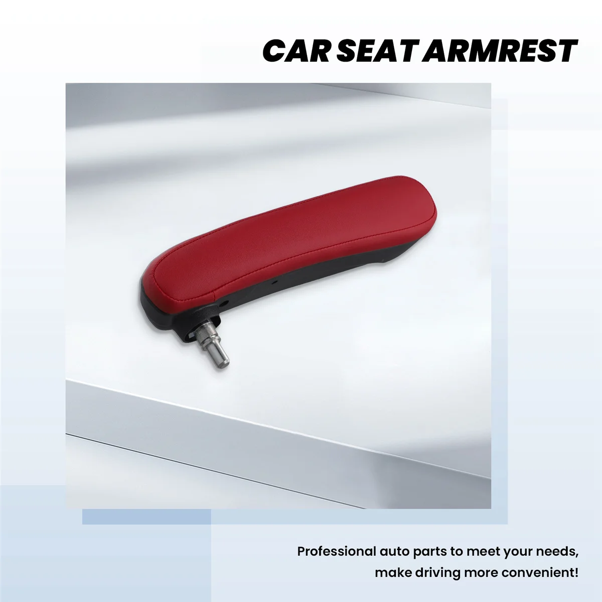 

#350P Car Front Right Inboard PU Leather Seat Armrest 6BV48KRLAA for FIAT 500 2016-2019 Car Accessories (Red)