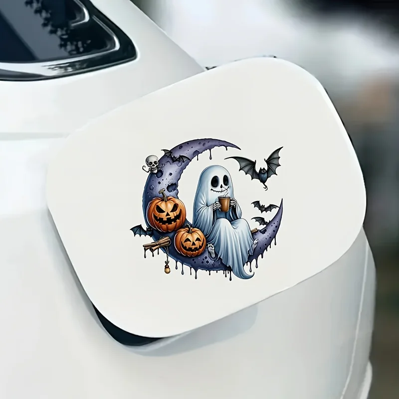 1 piece of Halloween pumpkin, coffee, moon, bat vinyl stickers, evil spirits, and pumpkin drink coffee-
