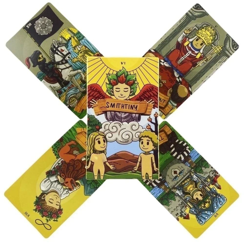 1 pçs baralho tarô de simmithtiny cartas um 82 baralho oracle inglês visões adivinhação edição borad jogando jogos