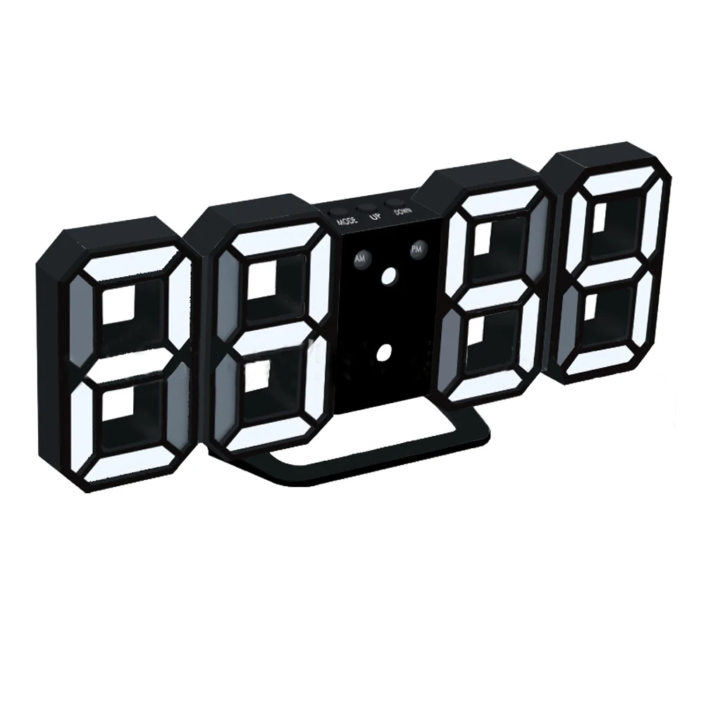 

3D Digital Clock Large Led Display Digital Wall Clock Automatic Dimming 3 Brightness Levels Eye Protection For Home Office