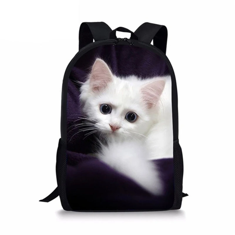 Luxury Novelty Cool Cat Notebook Backpacks pupil School Bags 3D Print Oxford Waterproof Boys/Girls Laptop Backpacks