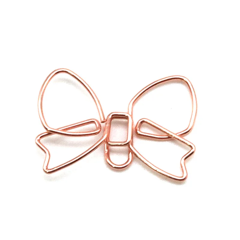 Bowtie Shape Paper Clip Bookmark Cute Creative Metal Paper Clips Decorative Butterfly Shaped Paperpin Bow Design Bookmark Pin