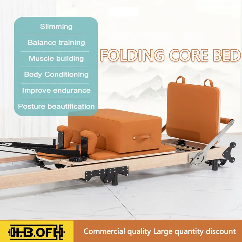 Pilates Reformer Machine Pilates Bed Fitness Equipment Woodiness Yoga Studioalf Elevated Maple Wood Home Gym Shaping Pilates Bed