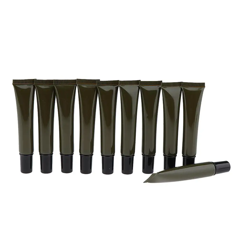 20ml 아이 젤 로션 튜브 빈 리필 가능 플라스틱 립글로스 밤 병 10x