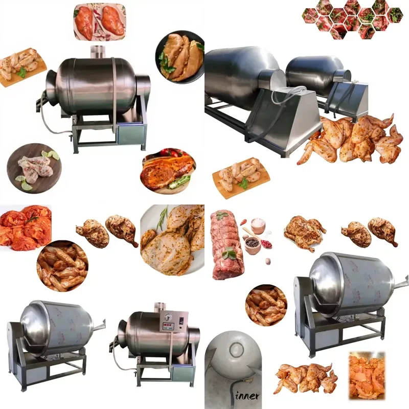 Popular Electric Vacuum Tumbler for Meat and Chicken Processing CE Certified Customizable Vacuum Marinator for Sale
