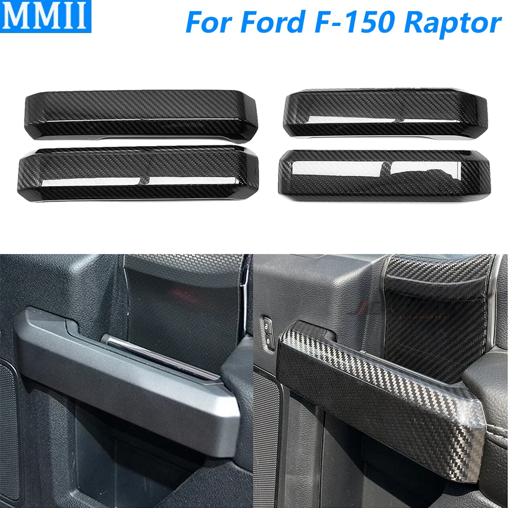 

Для Ford F-150 Raptor 2015-2020 настоящая сухая внутренняя дверная ручка из углеродного волокна, накладка на панель, аксессуары для модификации салона автомобиля