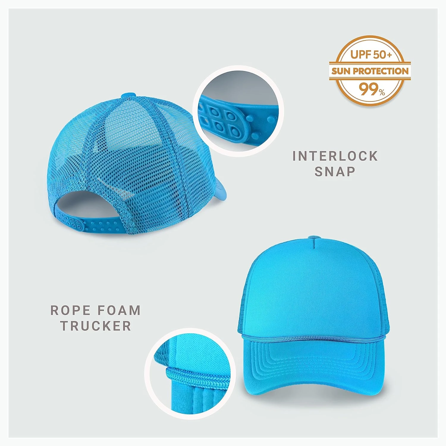 Stay fashionable and cool with this stylish two-toned trucker hat, offering ultimate comfort for outdoor activities. Stay on tre