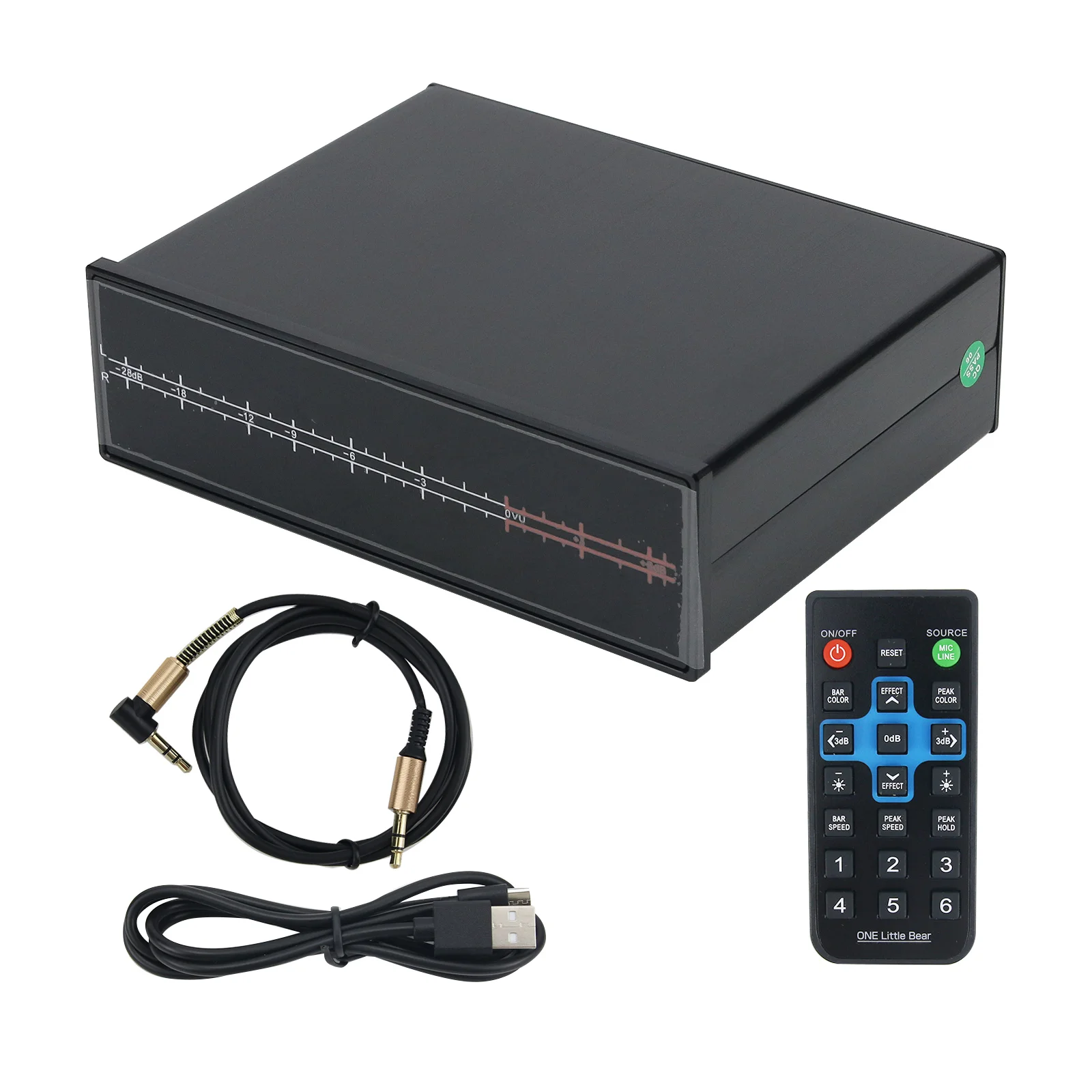 

One Little Bear VU56 PRO VU Spectrum Analyzer Meter with Display Two-Color LED Stereo Music Rhythm Light 2*56 Bits