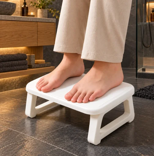 Adjustable Under-Desk Foot Support with Massage Rollers for Enhanced Home and Office Comfort