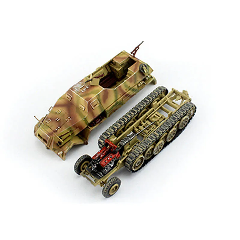 1/72 Scale German Sd.Kfz.8  DB10 12-ton Half-track 88 Gun Towed Trailer Troop Carrier Simulation Model Display Collectible Gift