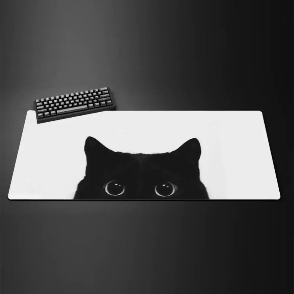 black cat Mouse Pad Multi-Size non-slip Gaming Mousepad Gamer E-Sports Mouse Mat Game Mechanical Keyboard XXL Desk Mat