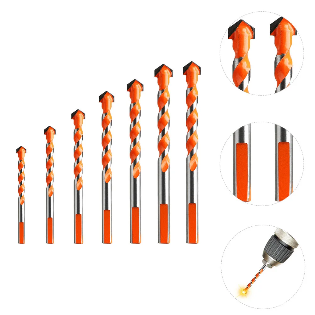 7 Pcs Porcelain Tile Drill Bits Overlord Alloy Triangle Concrete M Carbide Masonry