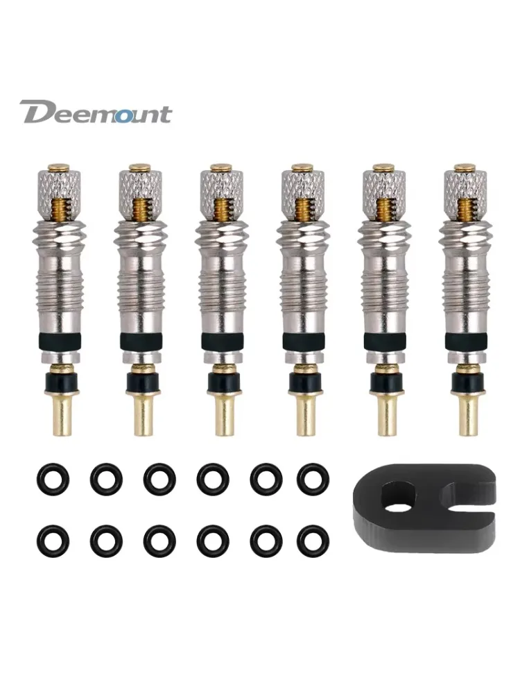 AliExpress DEEMOUNT Top Quality Presta Valve Core 2/6/12PCS Brass CNC FV MTB Road Bike Tubes Service Parts Tool Optional Para Bicicleta  tubeless