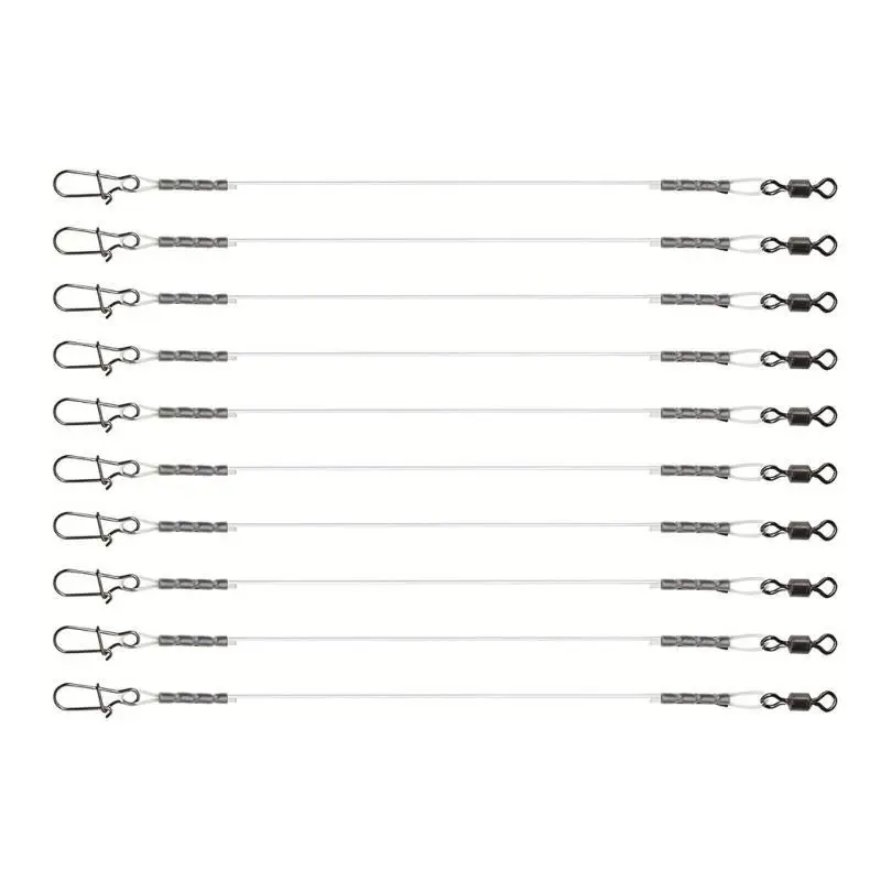 Fluorocarbon Leader Set for Saltwater Freshwater Fishing Leader Line with Swivels and Fluorocarbon Fishing Leader