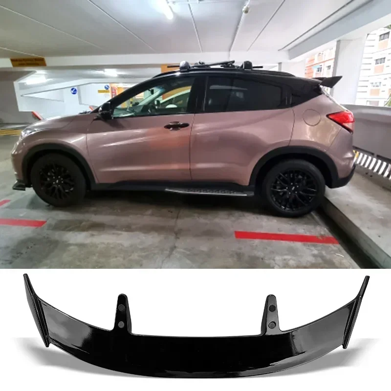 

New！ Spoiler Universal Carbon Surface ABS Material Car Rear Trunk Spoiler For Honda HR-V VEZEL HRV