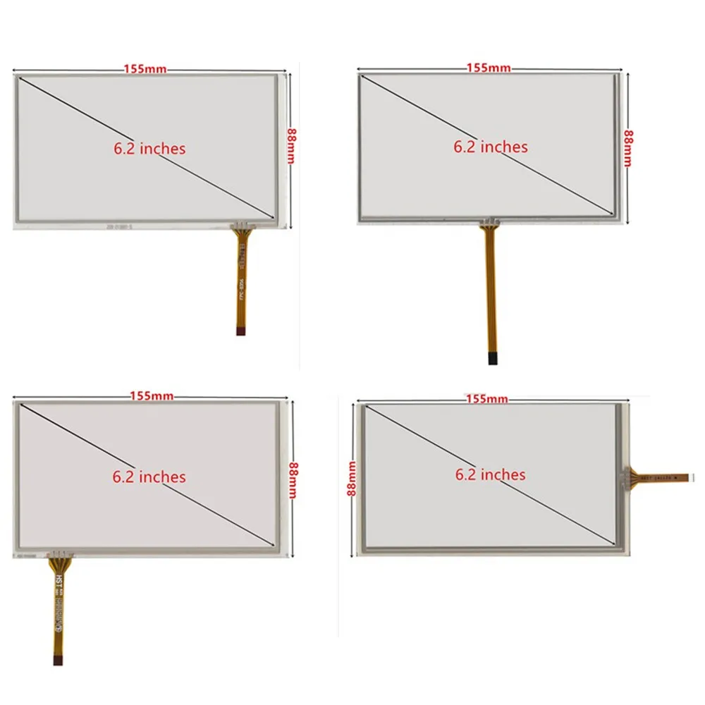 6.2 Inch 4wire 155*88mm Resistance Touch Screen AT065TN14 Original Handwritten Car DVD Navigation GPS Touch Screen Panel