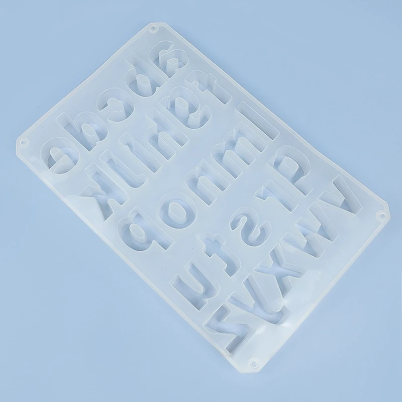 2Pcs Uppercase and Lowercase 26 Letters Silicone Keychain Mold DIY Pendant Ornaments Jewelry Epoxy Resin Crafting Molds