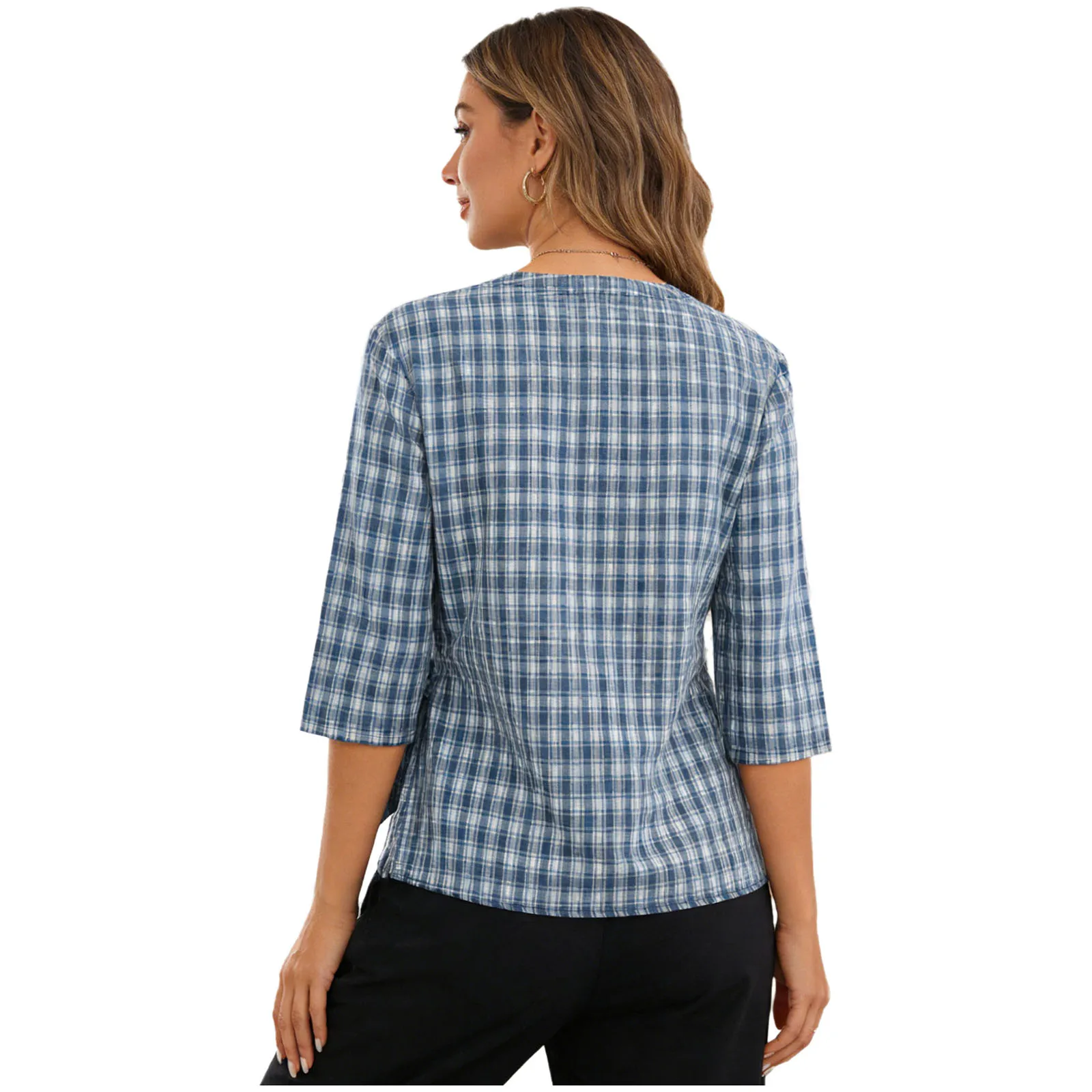 Mens Womens Chemo Shirt with Chemo Port Access 2 Sides Button Inside Drain Pockets Plaid Shirt for Shoulder Surgery Dialysis