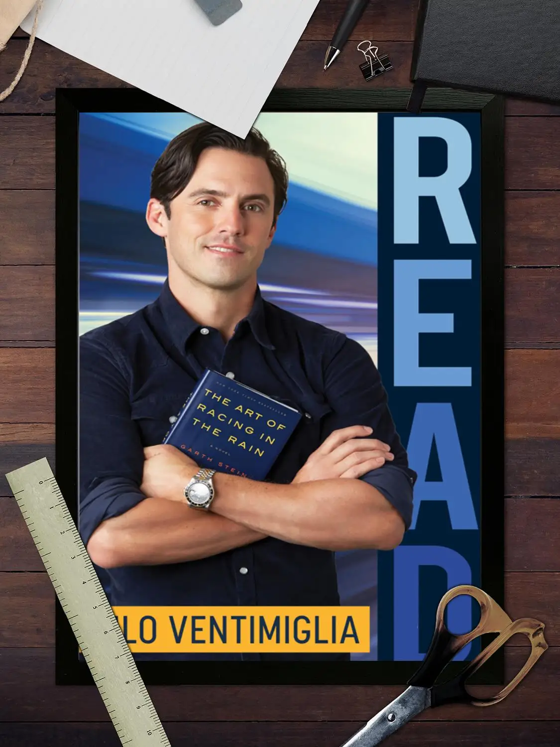 ملصق فني قماشي من Milo ventimiglia، طباعة صورة فنية جدارية، ملصقات ديكور غرفة نوم عائلية حديثة، لوحة زخرفية #3