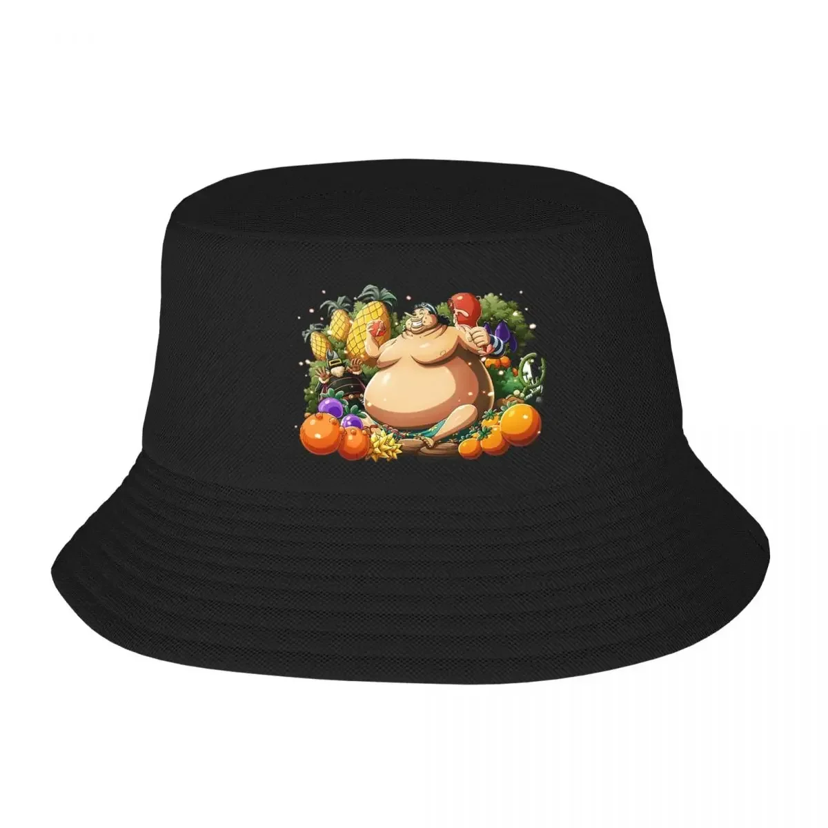 Fat Usopp Eating Food Bucket Hat Panama For Man Woman Bob Hats Cool Fisherman Hats Summer Beach Fishing Unisex Caps