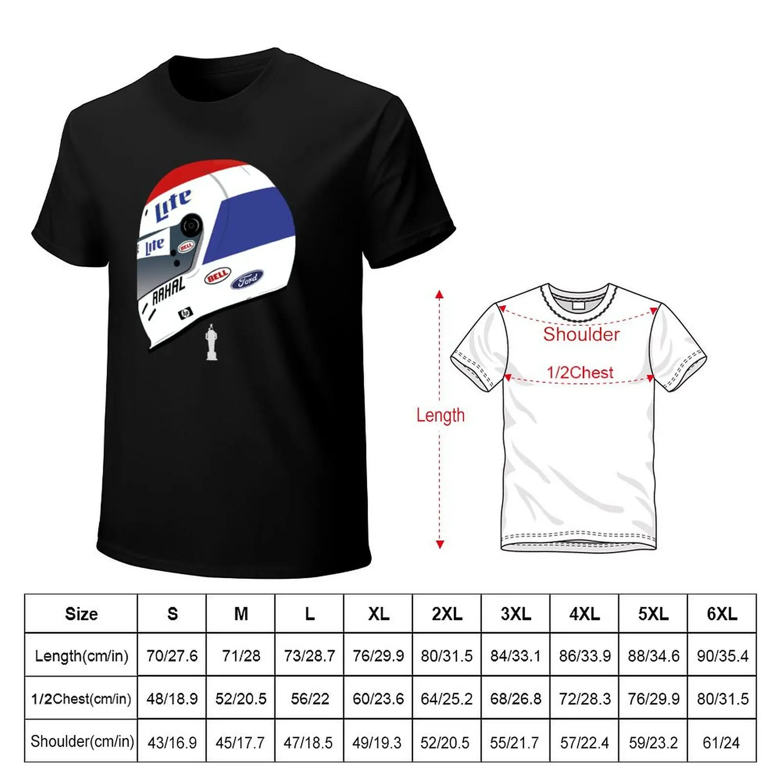 Bobby Rahal (1998) Trophy edition helmet T-Shirt anime t shirts for man T-Shirt
