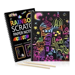 Children's DIY Drawing Toys 16*23cm Magic Scratch Art Crafts Scraping Paintings Paper Children's Scratching Paper Kids Gifts