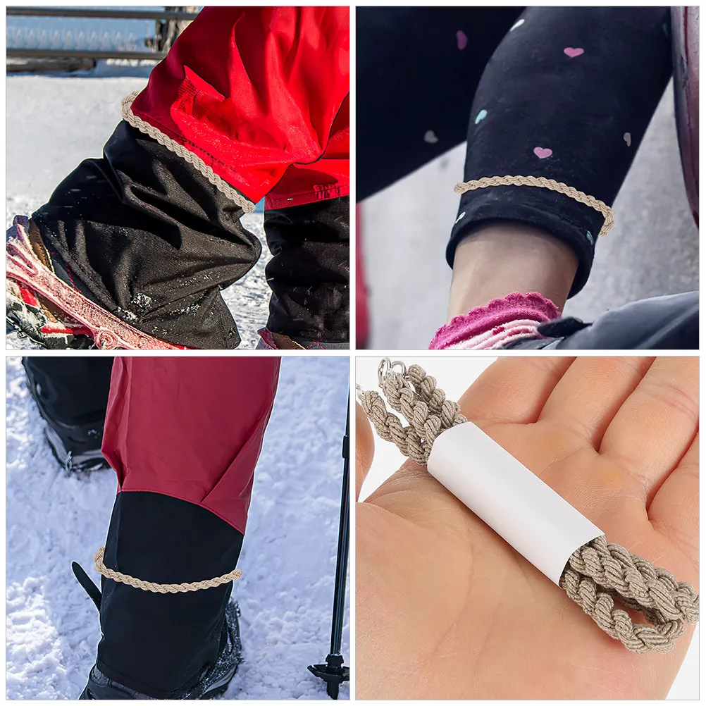 

5Pcs Elastic Boot Straps Heavy Duty Outdoor Blousing Garters for Hiking Camping Navy Trousers Leg Strap Reusable Anti-Slip Boot