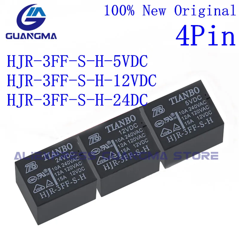 10 шт., 100% Φ 4pin 10A 240VAC HJR 3FF S H 5VDC 124V 24VDC