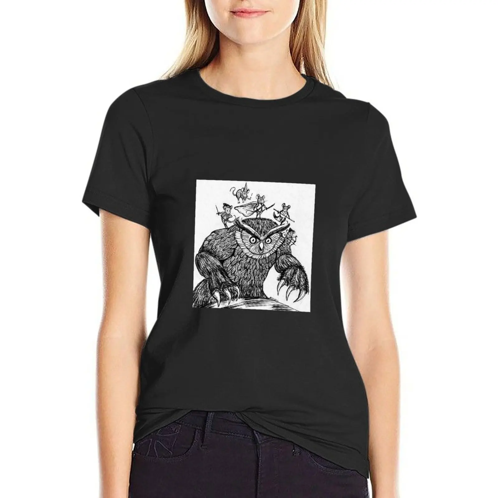 Owlbear and Mice T-Shirt tees heavyweights t shirts for Women