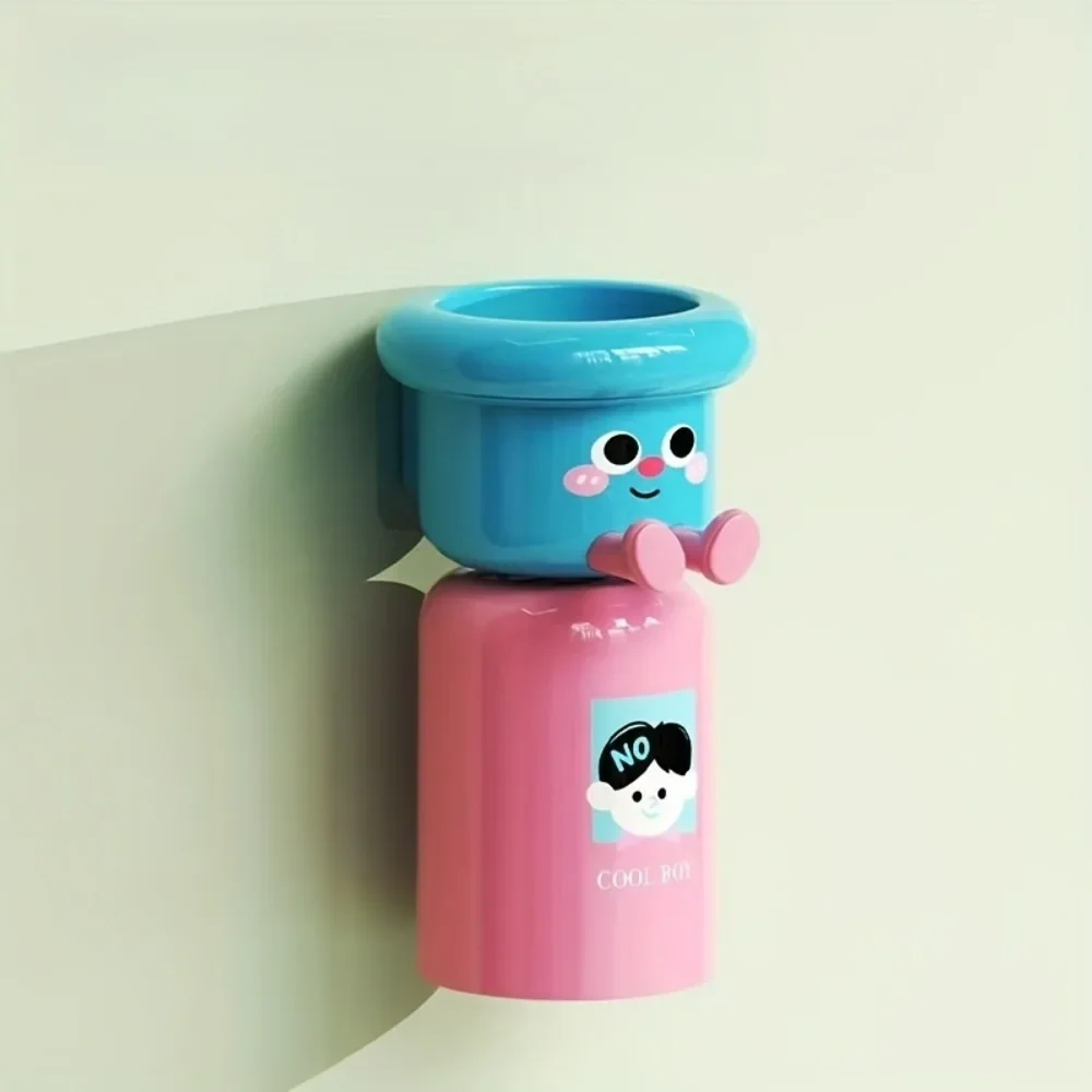 1/2/3 قطعة حامل فرشاة الأسنان المغناطيسي الرائع مع مجموعة أكواب - رف تخزين منظم الحمام الموفر للمساحة، مثبت على الحائط