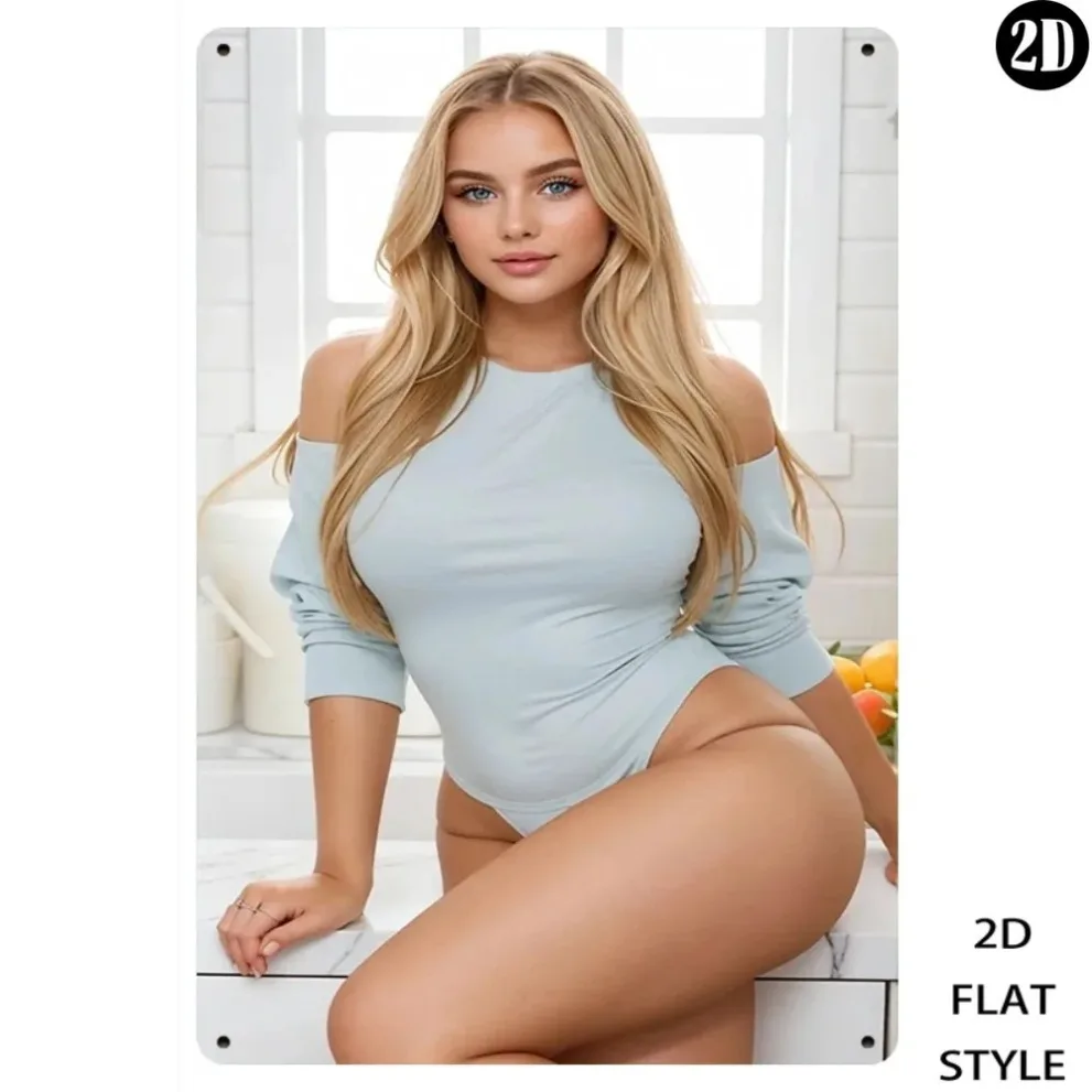 Retro-Eisenschild 8x12 Zoll JIT 2D Flache Wandkunst, Moderne Minimalistische Heimdekoration für Schlafzimmer Wohnzimmer