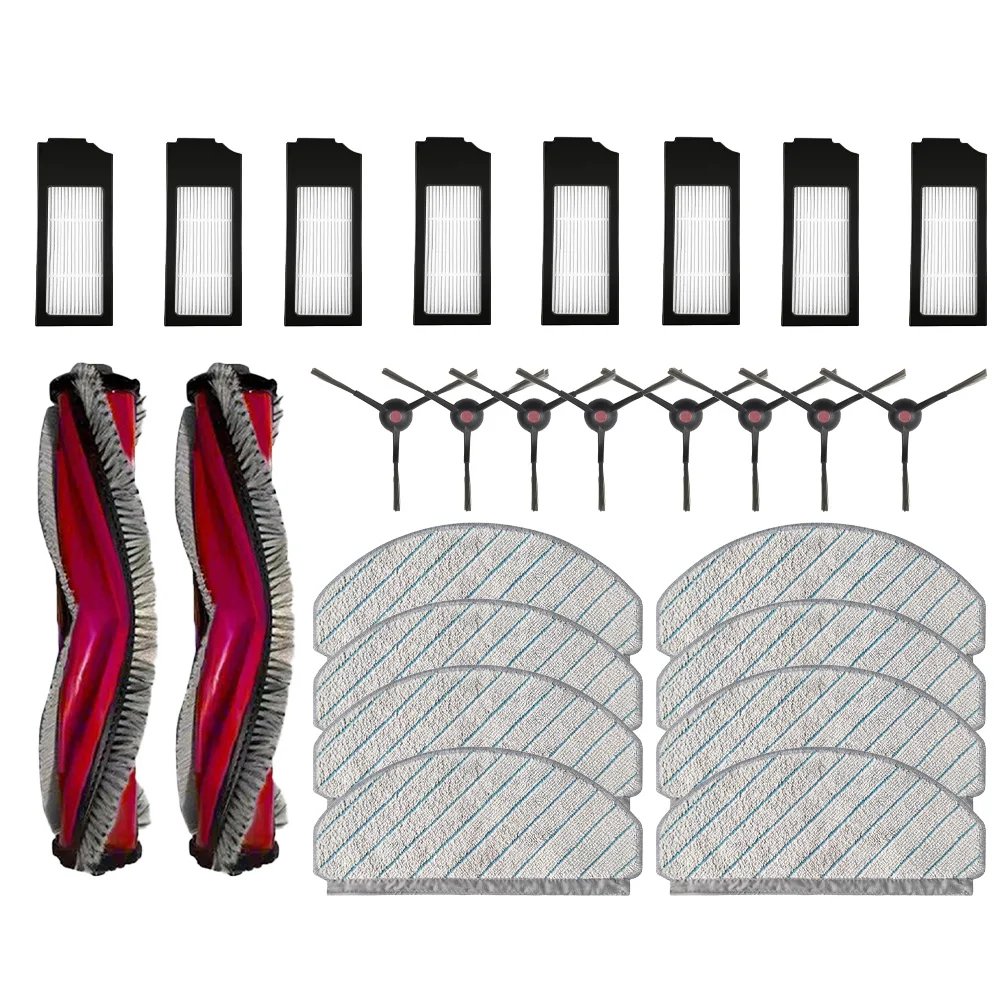 

26pcs Roller Brush Side Brush Kit For Yeedi For C12 For Pro Plus Vacuum Cleaner Consumable Househeld Cleaning Machine Part