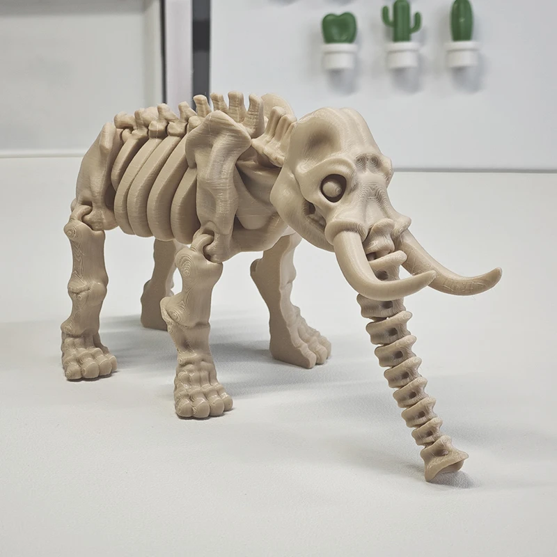 Original 3d Printed Articulated African Animal Skeletons Desktop Decor Aquarium Ornaments Action Figure Creative Gift Model Toy