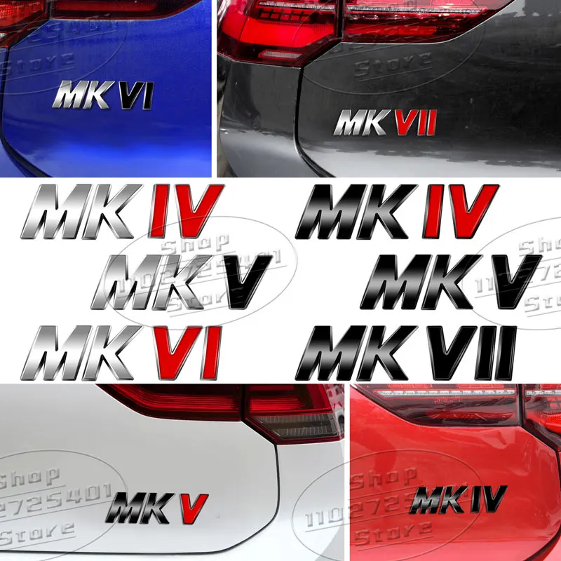 Decoración de coche de Metal 3D MKIV MKV MKVI MKVII emblema maletero guardabarros emblema calcomanía para Volkswagen Golf 3 4 5 Jetta Passat MK4 MK5 MK6 MK7