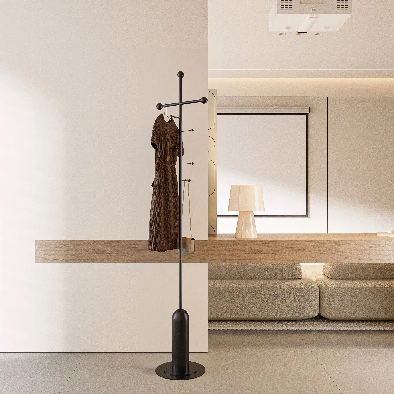 Simple Stainless Steel Coat Rack Light Luxury Entrance Clothes Hanger Bedroom Clothing Storage