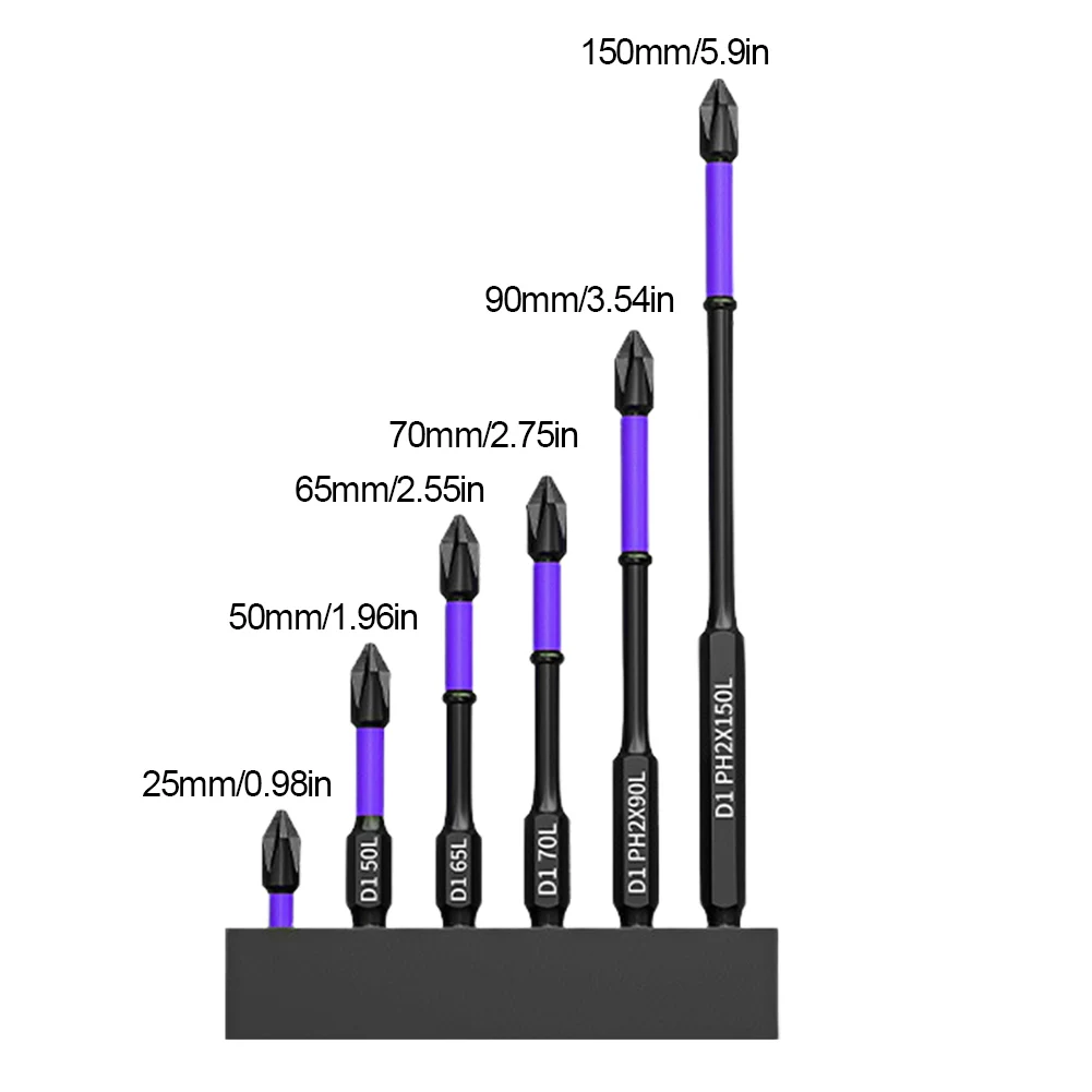 Cross Screwdriver High Hardness Strong Magnetic Non-Slip Bit Professional Hex Socket Set Cross Drill Bit Set for Car Toy Repair