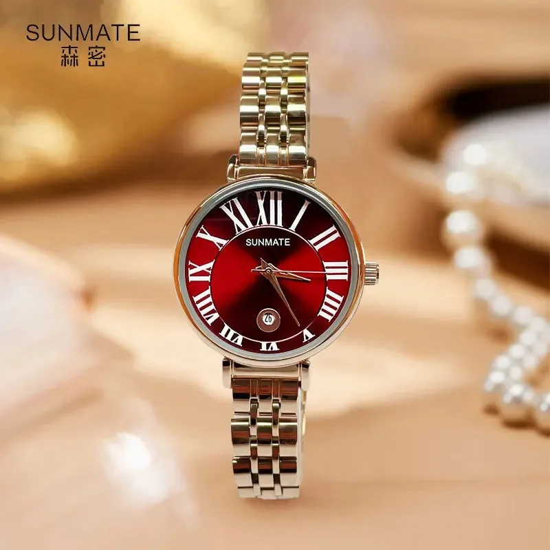 SUNMATE Luxurious and Elegant Waterproof Women's Watch, Featuring An Imported Movement,and Comes with A Beautiful Gift Watch Box