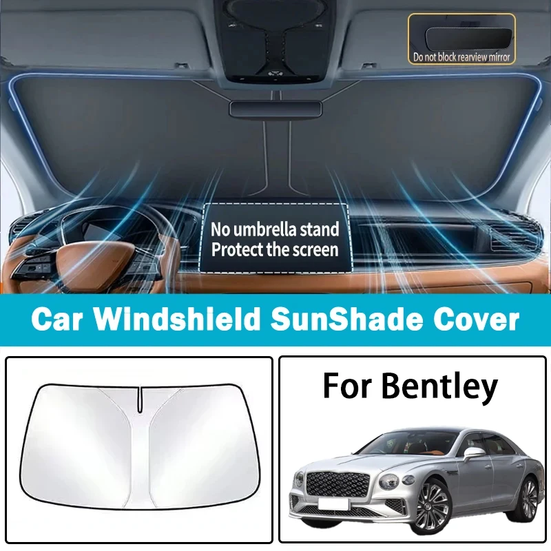 

For Bentley Continental GT Flying Spur Bentayga Mulsanne car sunshade sunscreen heat insulation front windshield parasol