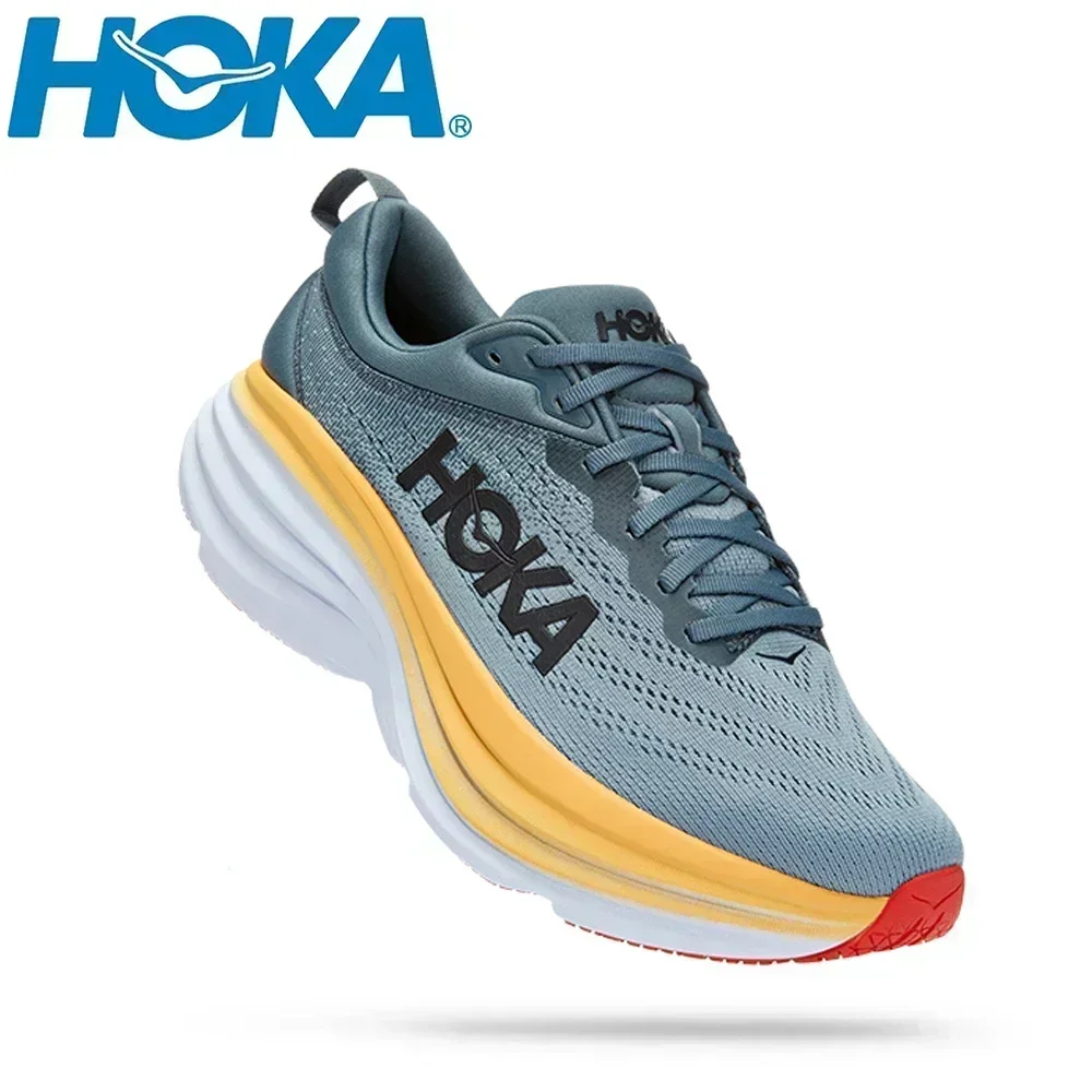 HOKA Bondi 8 Sneakers Men Lifestyle Sport Shoes Light Breathable Canvas Outdoor Running Shoes Casual Tenni